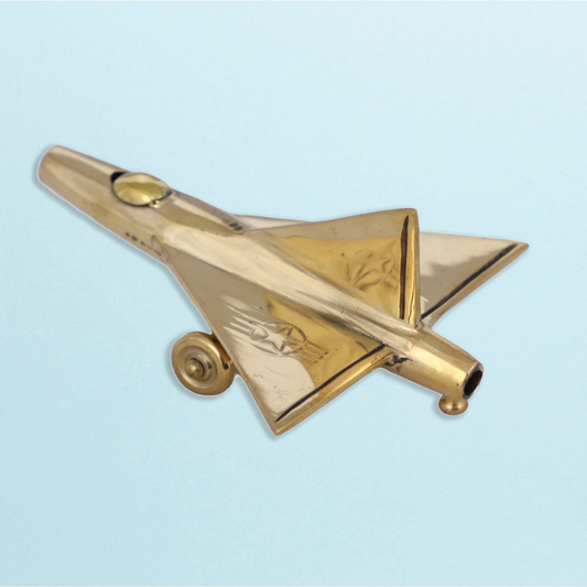 Elita Vintage Brass Fighter Jet Aircraft Model, Military Desk Decor, Decorative SK N-20