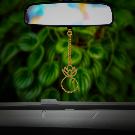 Elita Lotus Car Hanging in Brass with Gold Plated Finish