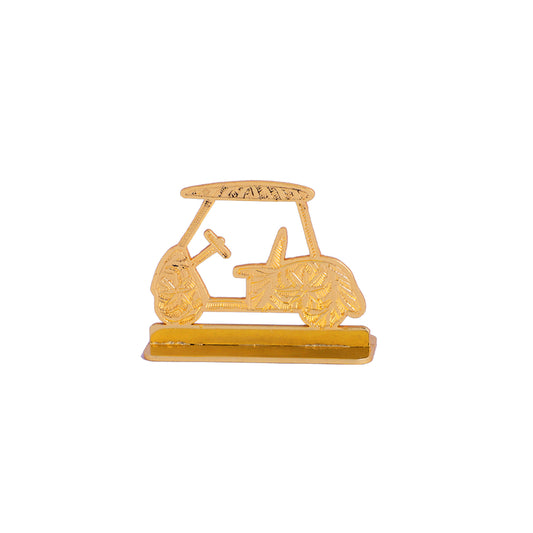 Elita Car Dashbaord Brass Figurine, Gold-Plated Finish, Car Dashboard Decoration, 6 x 1 x 6 cm