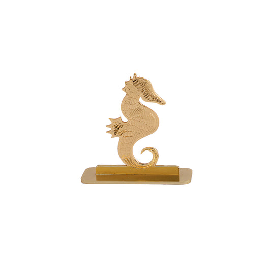 Elita Decorative Seahorse Car Dashboard Ornament, GGold-Plated Finish in Brass