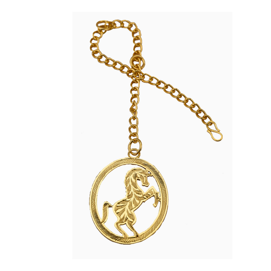 Gold Horse Car Hanging Pendant