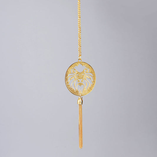 Gold Brass Lion Car Hanging