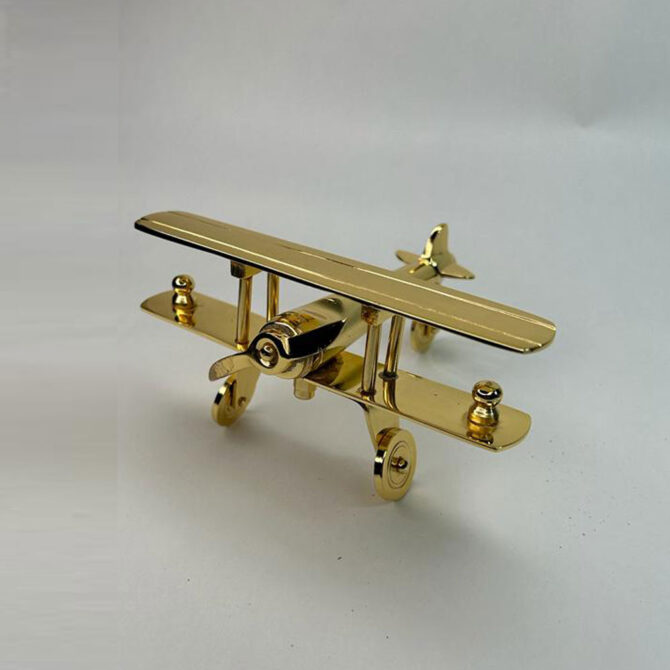 Office/Home Table Top Aeroplane and Wing in Brass