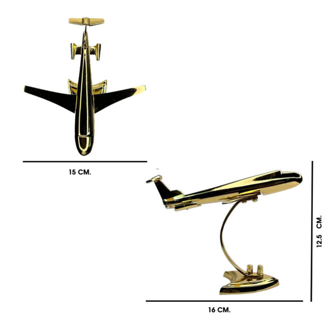 Office/Home Table Top Aeroplane and Wing in Brass