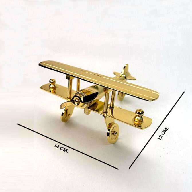 Office/Home Table Top Aeroplane and Wing in Brass