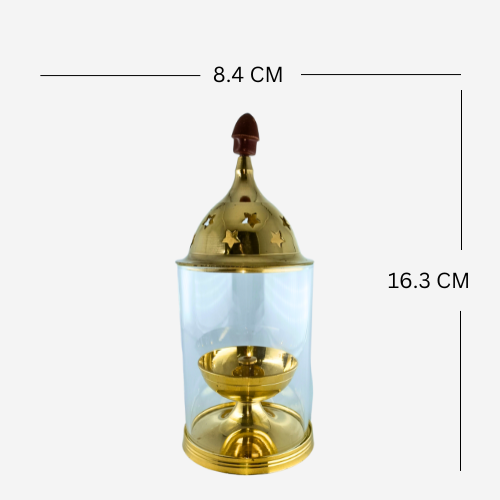Decorative Brass Pooja Diya Akhand Jyoti for Home, Office, Living Room, Bedroom, 8.4-16.3 cm - Image 3