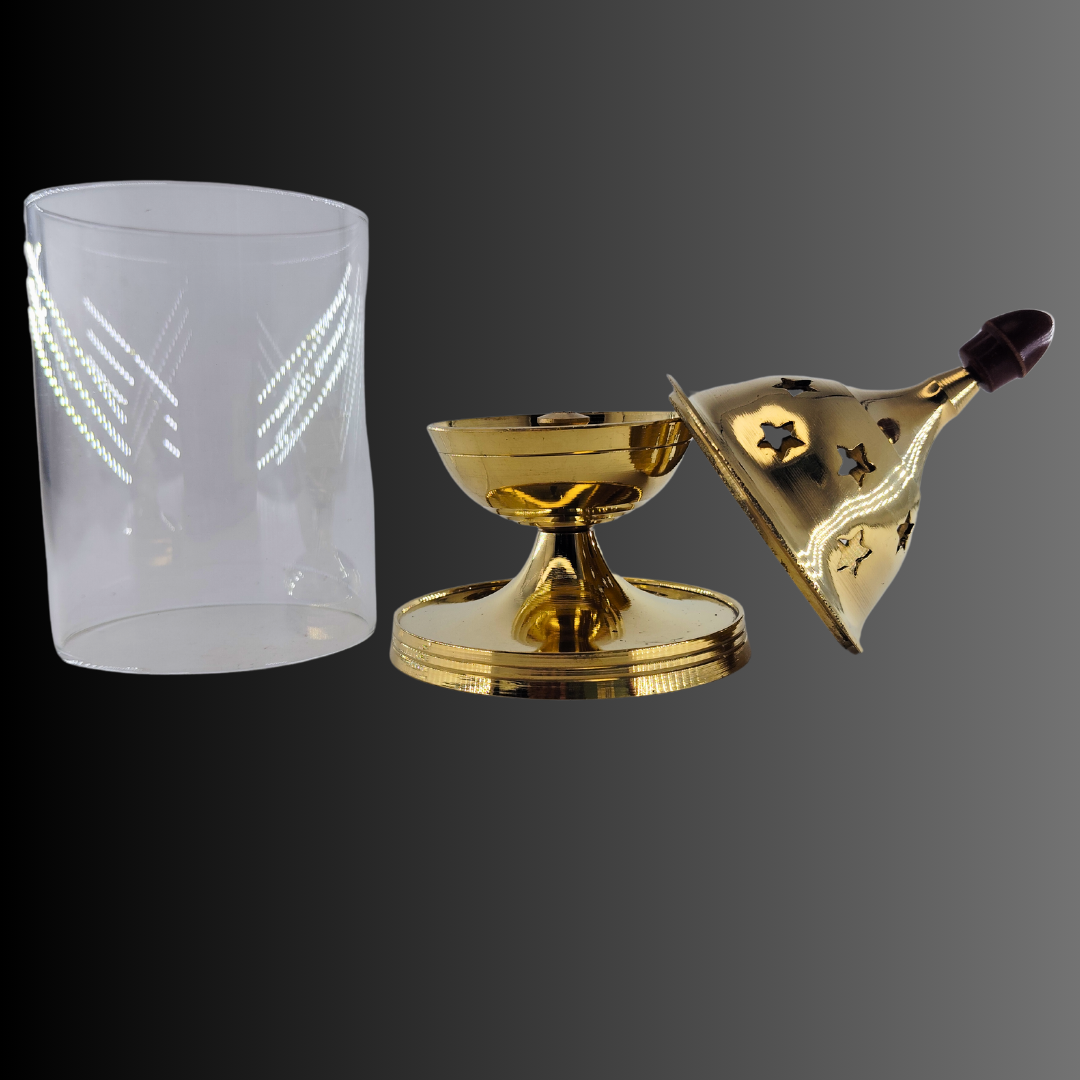 Decorative Brass Pooja Diya Akhand Jyoti for Home, Office, Living Room, Bedroom, 8.4-16.3 cm - Image 4