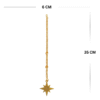 Sunburst Star Shaped Handmade Car Hanging Charm in Brass with Gold Plated - Image 4