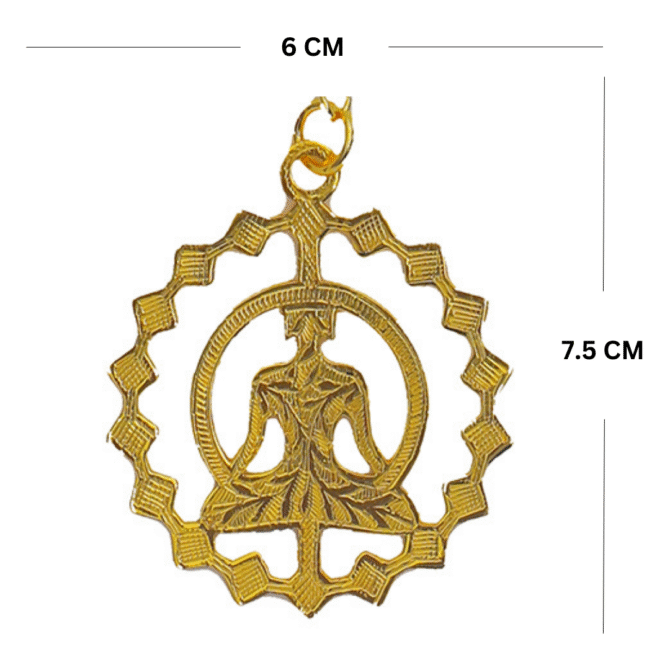 Buddha Car Hanging Charm in Brass with Gold Plated - Image 3