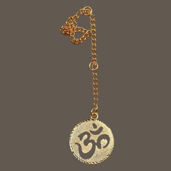 Om Car Hanging Charm in Brass Gold Plated - Image 5