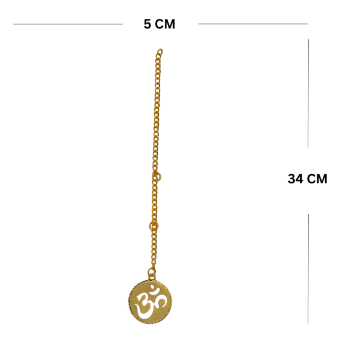 Om Car Hanging Charm in Brass Gold Plated - Image 4