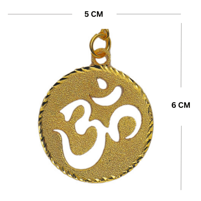 Om Car Hanging Charm in Brass Gold Plated - Image 3