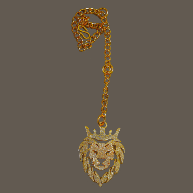 Lion Car Hanging Accessories in Brass with Gold Plated, Decorative Pieces - Image 5