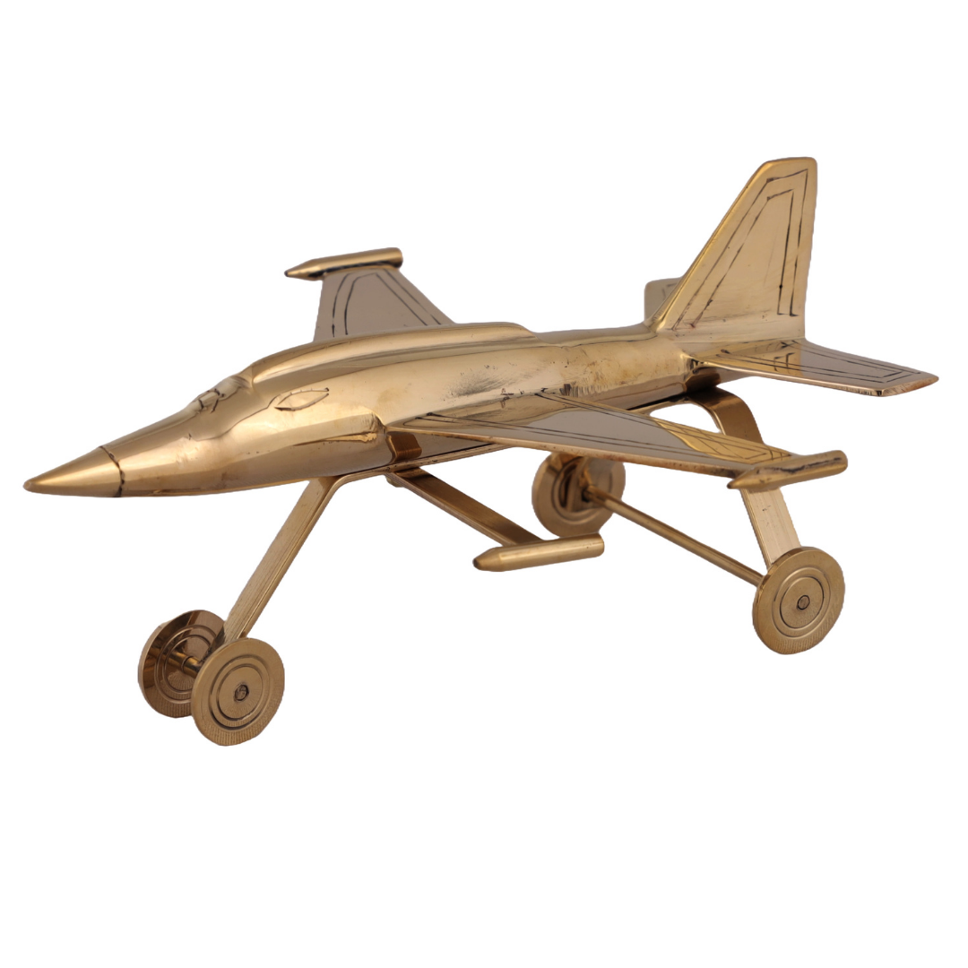 Elita Decorative Brass Fighter Aircraft Model, Desktop Showpiece, Military Aviation Collectible SK R-18 - Image 3