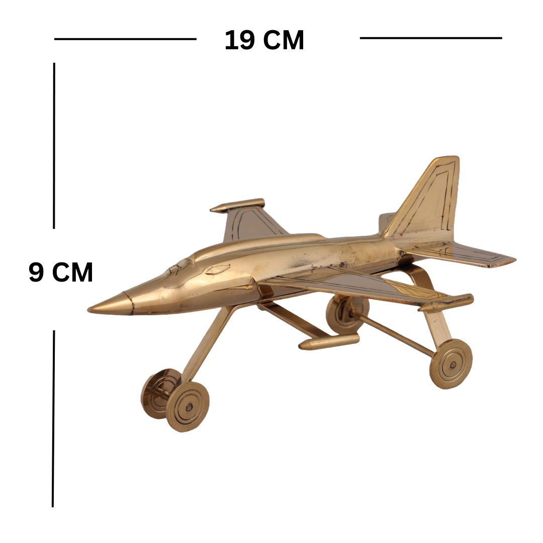 Elita Decorative Brass Fighter Aircraft Model, Desktop Showpiece, Military Aviation Collectible SK R-18 - Image 4