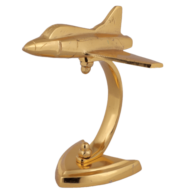 Decorative Aircraft Model Stand, Gold Metal Desktop Airplane Display, Modern Aviation Office Decor SK RC1 - Image 2