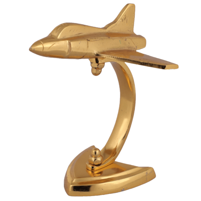 Decorative Aircraft Model Stand, Gold Metal Desktop Airplane Display, Modern Aviation Office Decor SK RC1 - Image 3