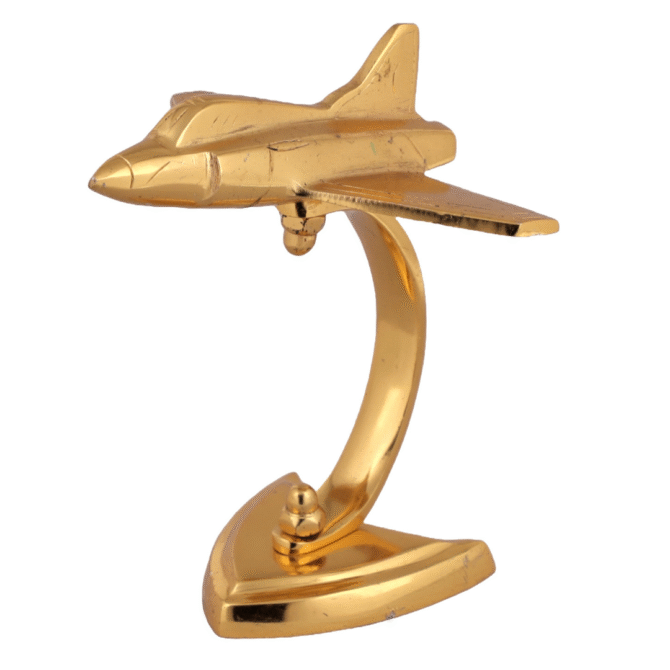 Decorative Aircraft Model Stand, Gold Metal Desktop Airplane Display, Modern Aviation Office Decor SK RC1 - Image 4