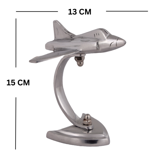 Decorative Airplane Model Display Stand, Silver Metal Desktop Aircraft Sculpture, Modern Office Desk Decor SK-RC2