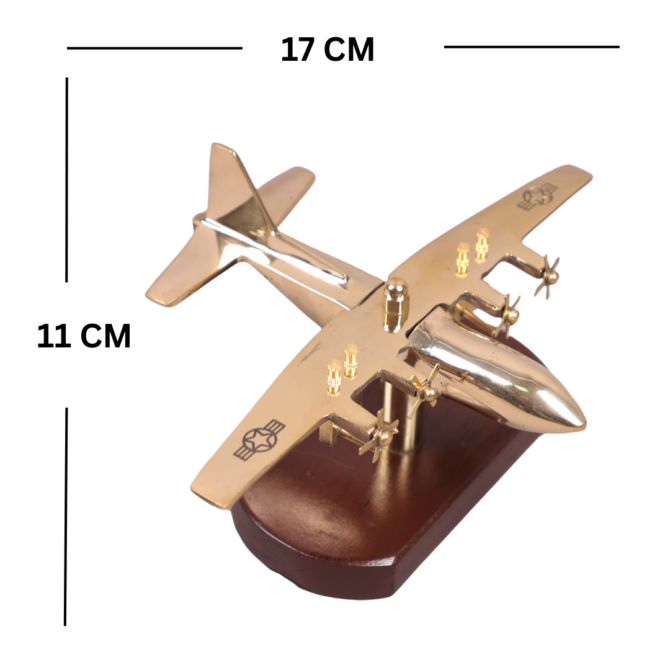 Elita Military Aircraft Model Desk Decor, Gold-Plated Metal Replica on Wooden Base, Aviation Collectible SK N-90