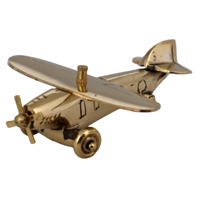 Style Decorative Metal Airplane Model, Antique Bronze Finish, Desktop Collectible SK F-20