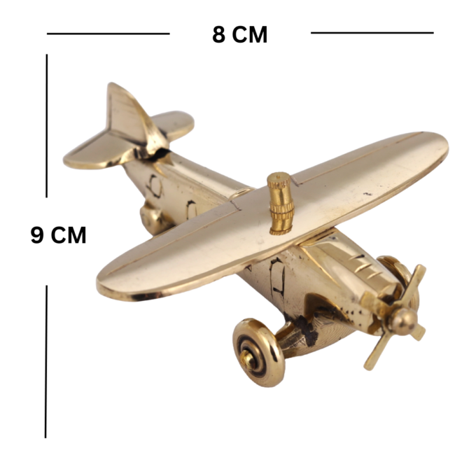 Style Decorative Metal Airplane Model, Antique Bronze Finish, Desktop Collectible SK F-20