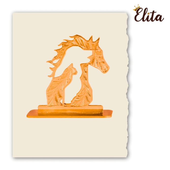 Horse Design in Brass with Gold-Plated Finish Car Dashboard Ornament - Image 3