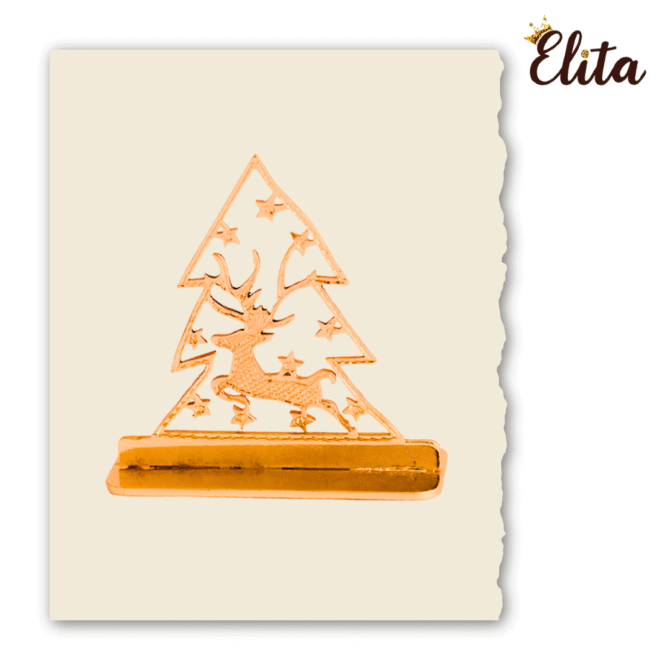 Christmas Tree Gold-Plated Finish in Brass Car Dashboard, Dashboard Decoration - Image 3
