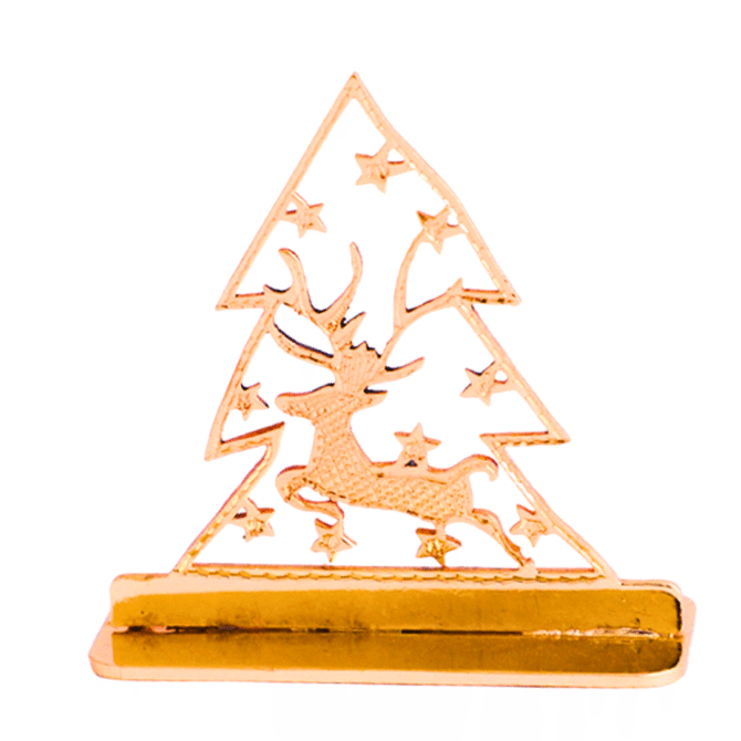 Christmas Tree Gold-Plated Finish in Brass Car Dashboard, Dashboard Decoration - Image 4