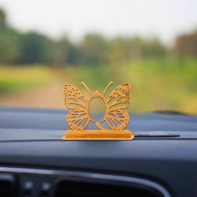 Butterfly Car Dashboard Gold-Plated Finish in Brass, Decorative Dashboard - Image 2