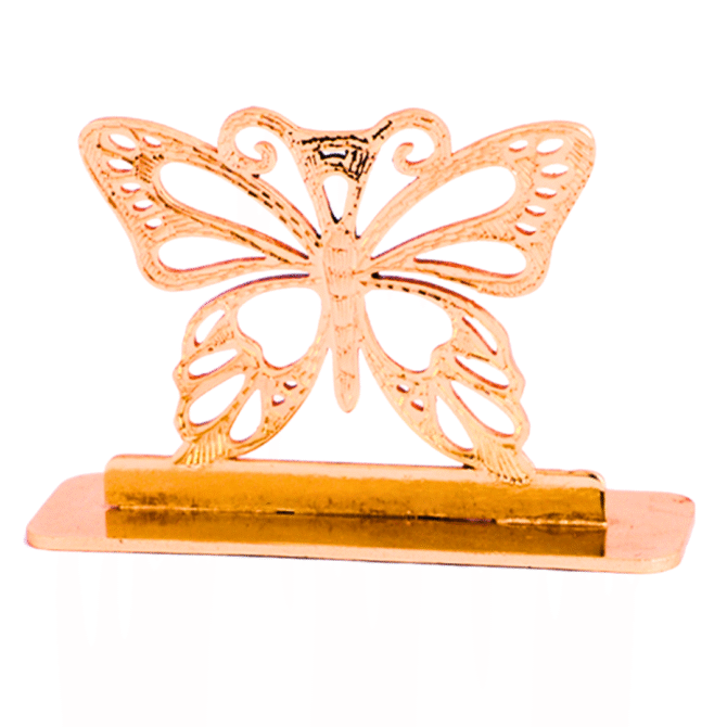 Decorative Butterfly Car Dashboard Ornament, Gold-Plated Finish in Brass - Image 4