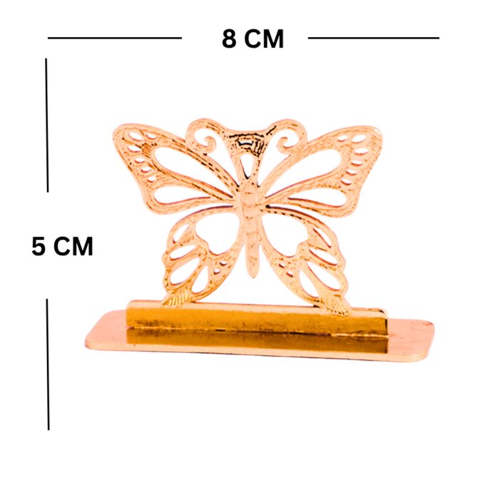 Decorative Butterfly Car Dashboard Ornament, Gold-Plated Finish in Brass - Image 5