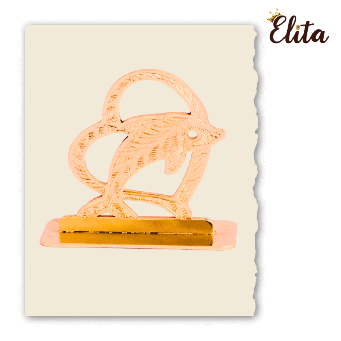 Decorative Car Dashboard Dolphin Ornament, Gold-Plated Finish in Brass - Image 3