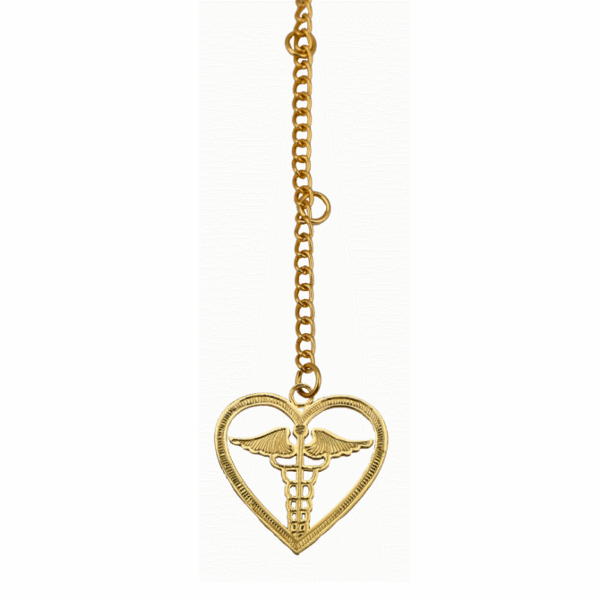 Heart Rearview Mirror Car Hanging Charm, Gold Color Chain Pendant, Gold-Plated Finish in Brass - Image 3