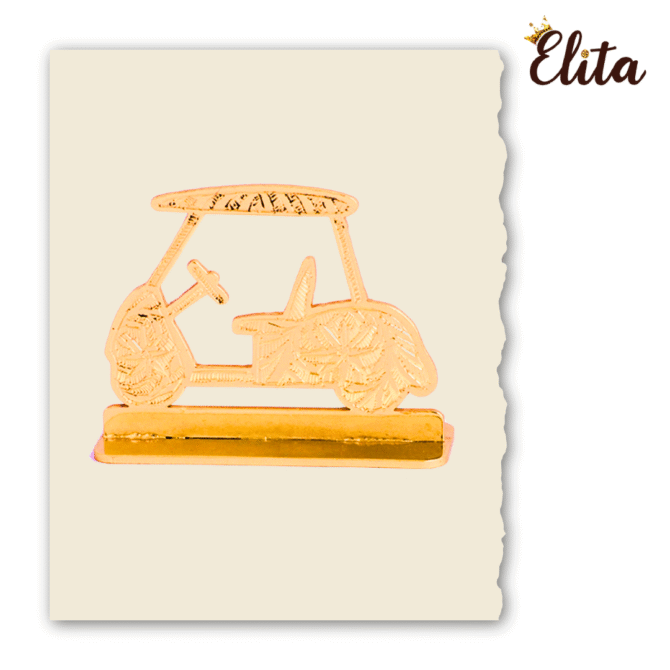 Car Dashbaord Brass Figurine, Gold-Plated Finish, Car Dashboard Decoration, 6 x 1 x 6 cm - Image 3