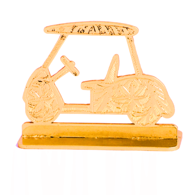 Car Dashbaord Brass Figurine, Gold-Plated Finish, Car Dashboard Decoration, 6 x 1 x 6 cm - Image 4