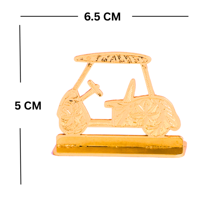 Car Dashbaord Brass Figurine, Gold-Plated Finish, Car Dashboard Decoration, 6 x 1 x 6 cm - Image 5