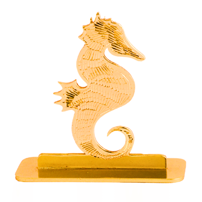 Decorative Seahorse Car Dashboard Ornament, GGold-Plated Finish in Brass - Image 4