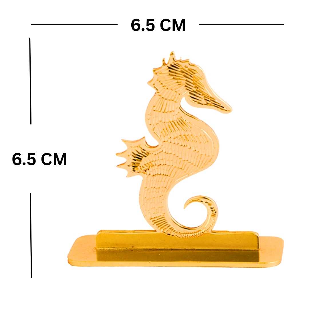 Decorative Seahorse Car Dashboard Ornament, GGold-Plated Finish in Brass - Image 5
